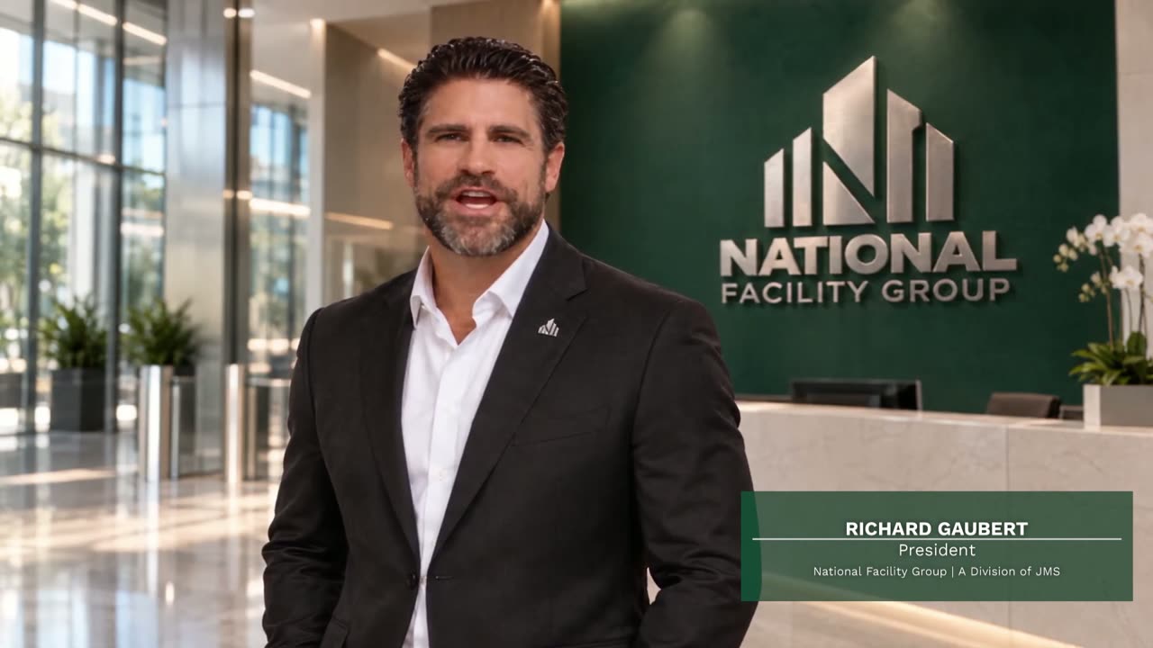 Richard Gaubert, President of National Facility Group, in the NFG lobby