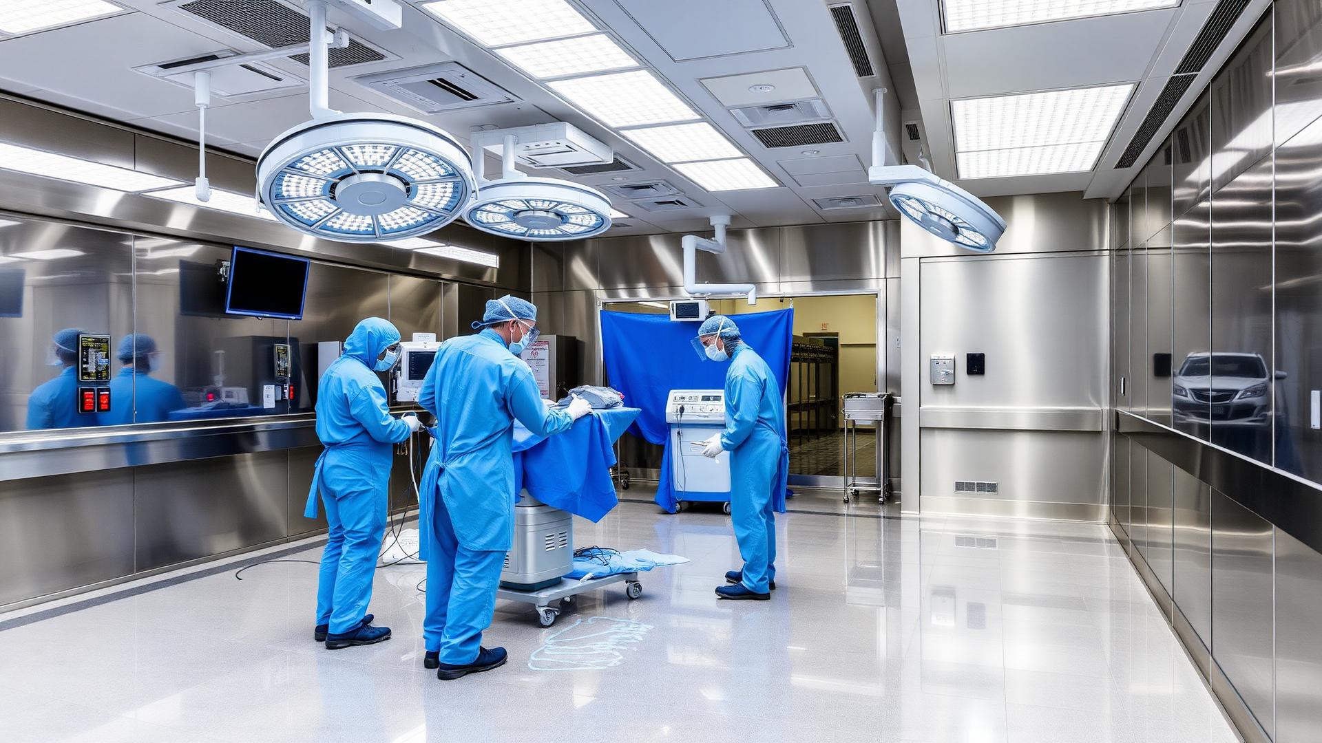 Operating room cleaning between surgical cases